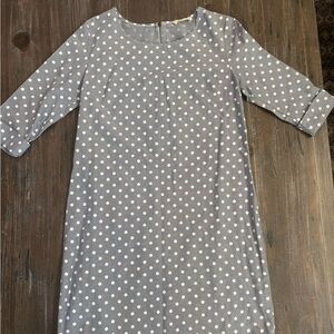 Twenty Second Polka Dot Midi Dress - Gray and White